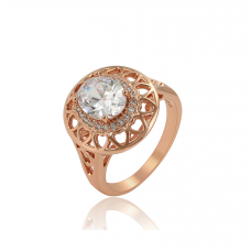  Elegants gredzens ar lielu mirdzošu cirkonu,8.,un 9. izmērs